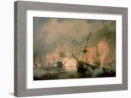 The Battle of Navarino, 20th October 1827, 1846-Ivan Konstantinovich Aivazovsky-Framed Giclee Print