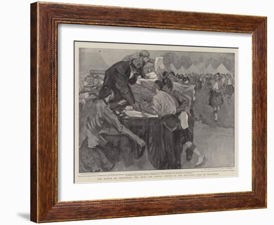 The Battle of Omdurman, the Rush for Sunday Papers in the Southern Camp in Wiltshire-William Hatherell-Framed Giclee Print