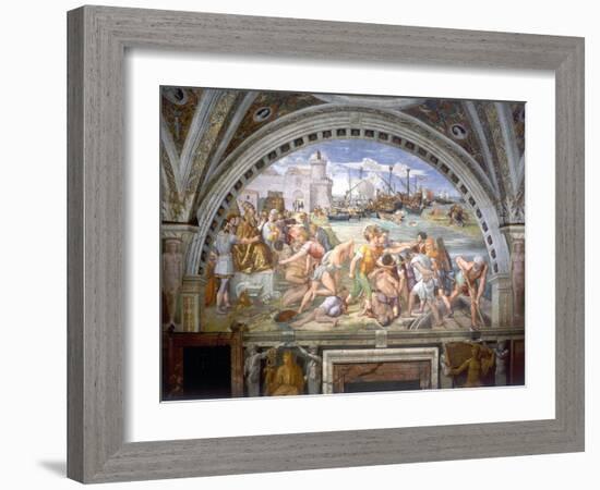 The Battle of Ostia-Raphael-Framed Giclee Print