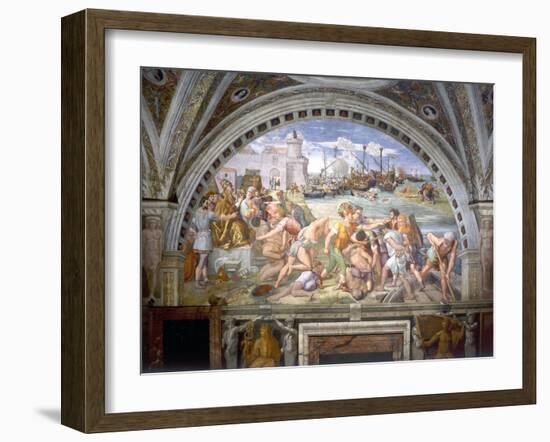 The Battle of Ostia-Raphael-Framed Giclee Print