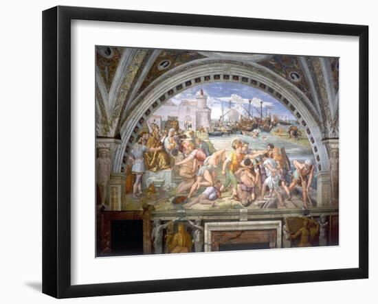 The Battle of Ostia-Raphael-Framed Giclee Print