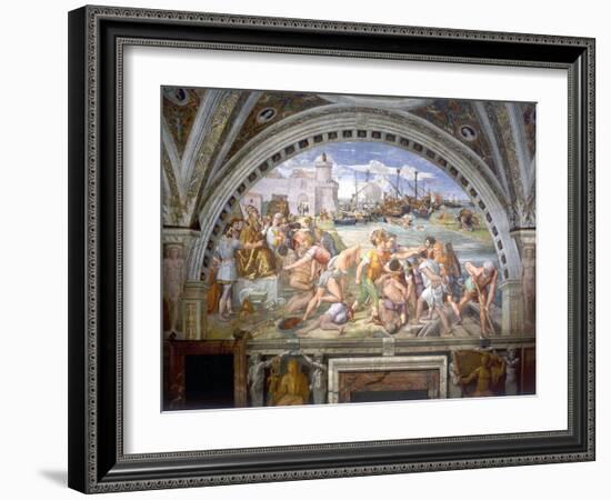 The Battle of Ostia-Raphael-Framed Giclee Print