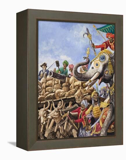 The Battle of Plassey of 1757-Peter Jackson-Framed Premier Image Canvas