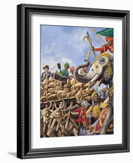 The Battle of Plassey of 1757-Peter Jackson-Framed Giclee Print