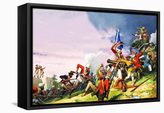 The Battle of Plassey-Severino Baraldi-Framed Premier Image Canvas