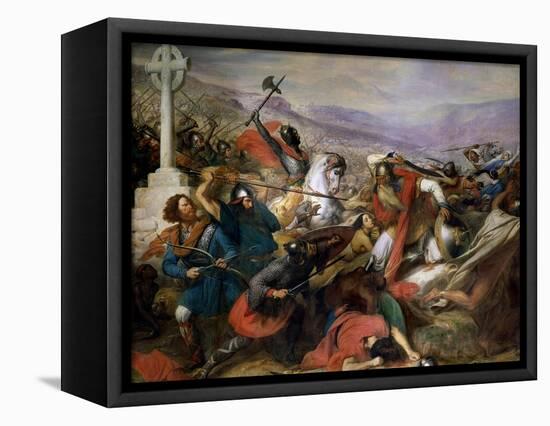 The Battle of Poitiers, 25th October 732, Won by Charles Martel (688-741) 1837-Charles Auguste Steuben-Framed Premier Image Canvas