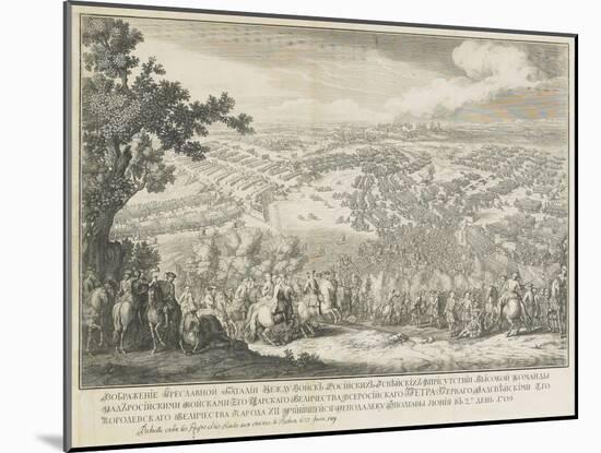 The Battle of Poltava on 27 June 1709-Nicolas de Larmessin-Mounted Giclee Print