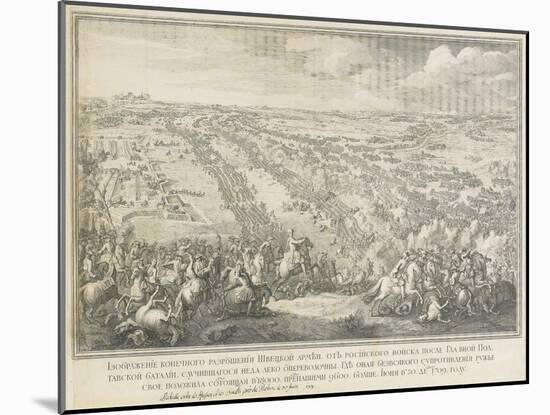 The Battle of Poltava on 27 June 1709-Nicolas de Larmessin-Mounted Giclee Print