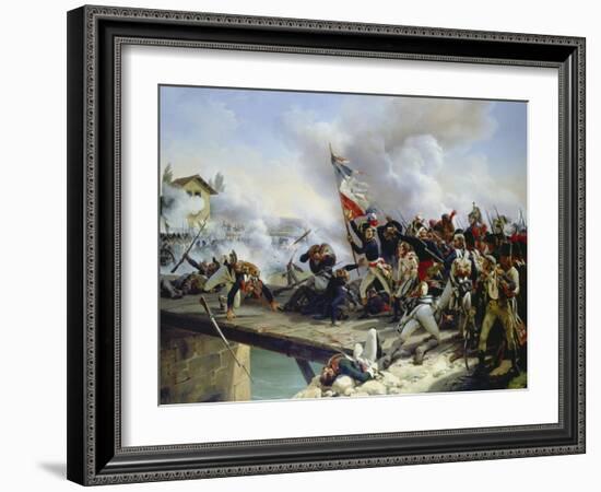 The Battle of Pont D'Arcole, 1826-Horace Vernet-Framed Premium Giclee Print