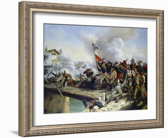 The Battle of Pont D'Arcole, 1826-Horace Vernet-Framed Giclee Print