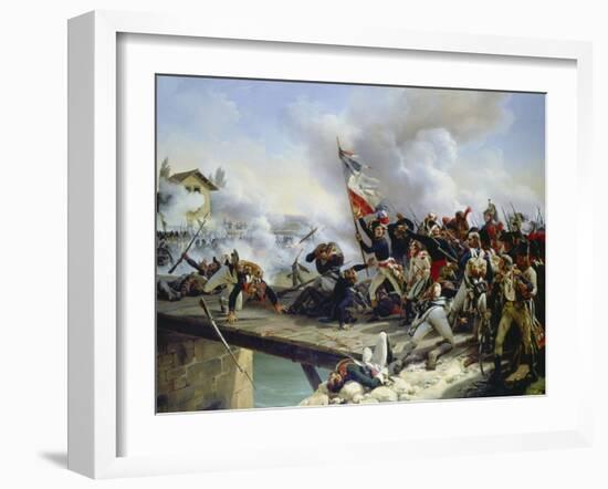 The Battle of Pont D'Arcole, 1826-Horace Vernet-Framed Giclee Print