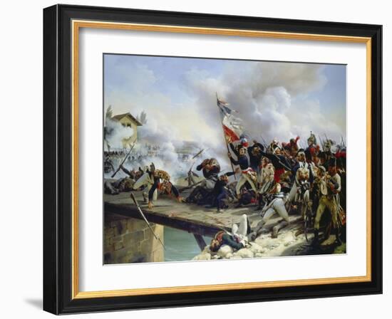 The Battle of Pont D'Arcole, 1826-Horace Vernet-Framed Giclee Print