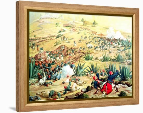 The Battle of Puebla, 5 May 1862-null-Framed Premier Image Canvas