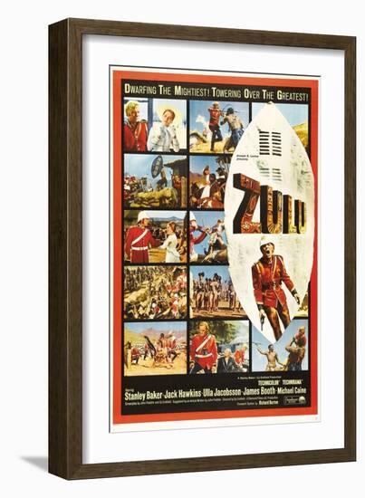 The Battle of Rorke's Drift, 1964, "Zulu" Directed by Cy Endfield-null-Framed Giclee Print