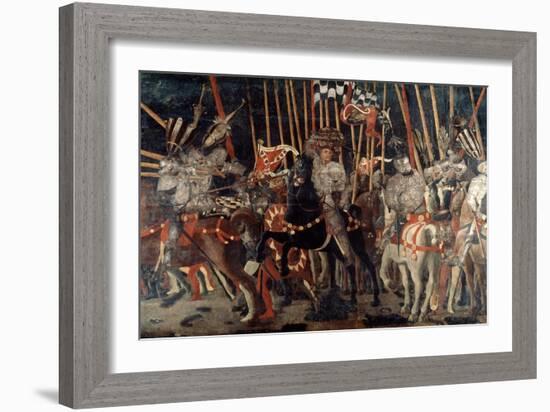 The Battle of San Romano, 1432 (C1435-144)-Paolo Uccello-Framed Giclee Print