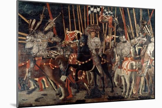 The Battle of San Romano, 1432 (C1435-144)-Paolo Uccello-Mounted Giclee Print