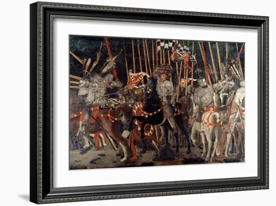 The Battle of San Romano, 1432 (C1435-144)-Paolo Uccello-Framed Giclee Print