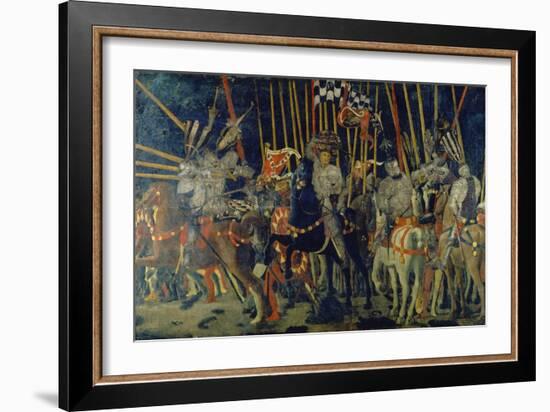 The Battle of San Romano, 1432-Paolo Uccello-Framed Giclee Print