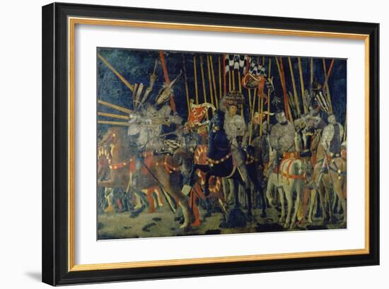 The Battle of San Romano, 1432-Paolo Uccello-Framed Giclee Print