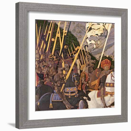 The Battle of San Romano, circa 1450-60 (Detail)-Paolo Uccello-Framed Giclee Print