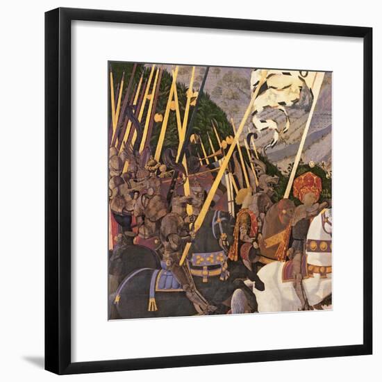 The Battle of San Romano, circa 1450-60 (Detail)-Paolo Uccello-Framed Giclee Print