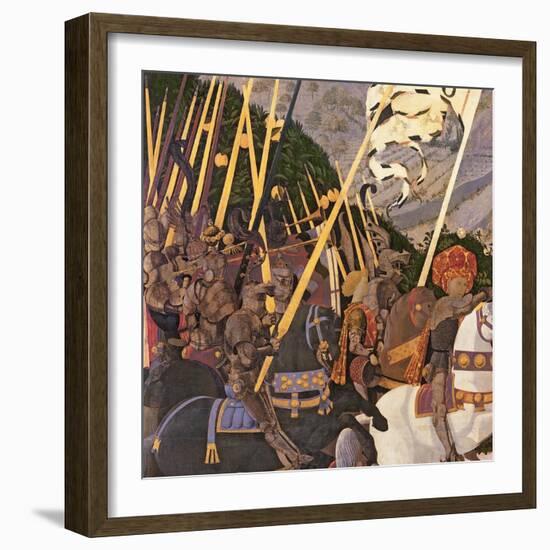 The Battle of San Romano, circa 1450-60 (Detail)-Paolo Uccello-Framed Giclee Print