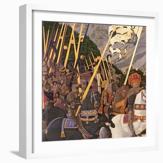 The Battle of San Romano, circa 1450-60 (Detail)-Paolo Uccello-Framed Giclee Print