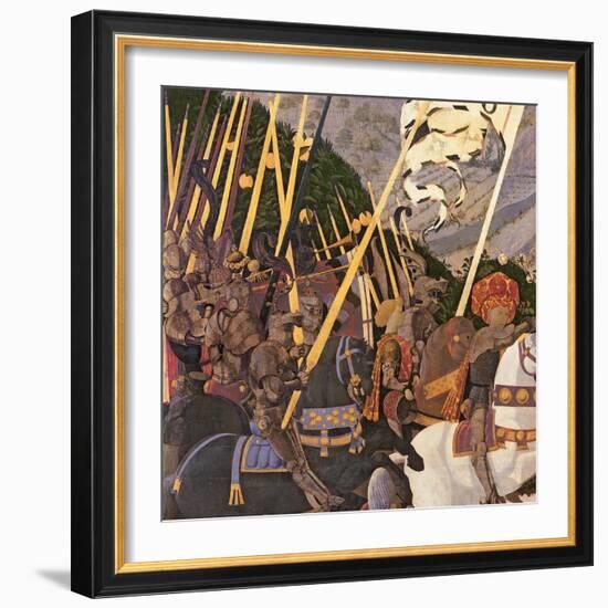 The Battle of San Romano, circa 1450-60 (Detail)-Paolo Uccello-Framed Giclee Print