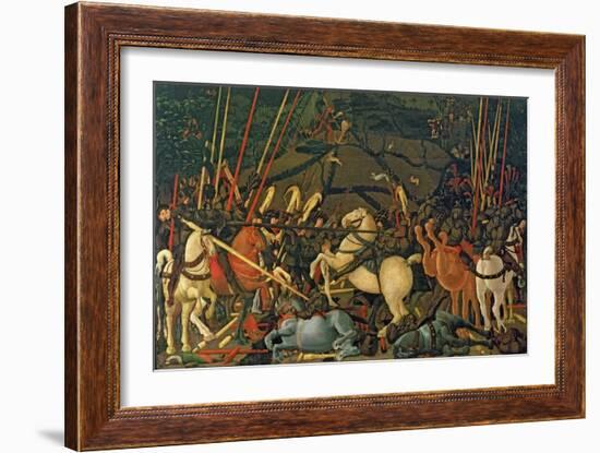 The Battle of San Romano in 1432, c.1456-Paolo Uccello-Framed Giclee Print