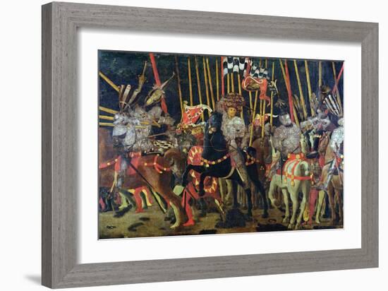 The Battle of San Romano in 1432, circa 1456-Paolo Uccello-Framed Giclee Print