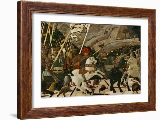 The Battle of San Romano in 1432-Paolo Uccello-Framed Giclee Print