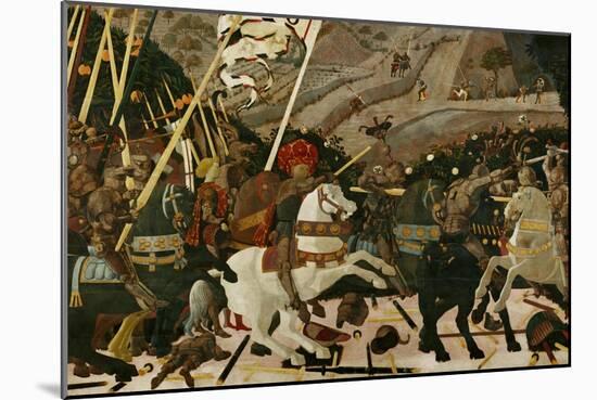 The Battle of San Romano in 1432-Paolo Uccello-Mounted Giclee Print