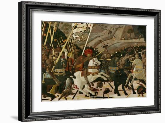 The Battle of San Romano in 1432-Paolo Uccello-Framed Giclee Print