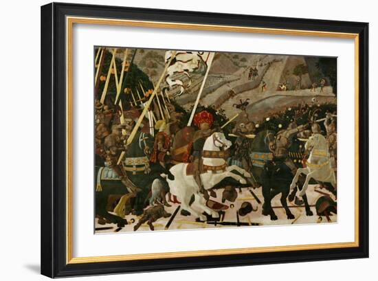 The Battle of San Romano in 1432-Paolo Uccello-Framed Giclee Print