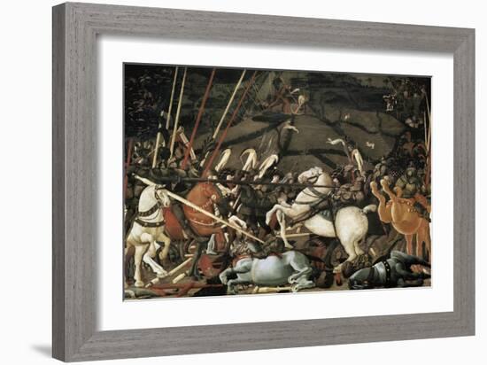 The Battle of San Romano in 1432-Paolo Uccello-Framed Art Print