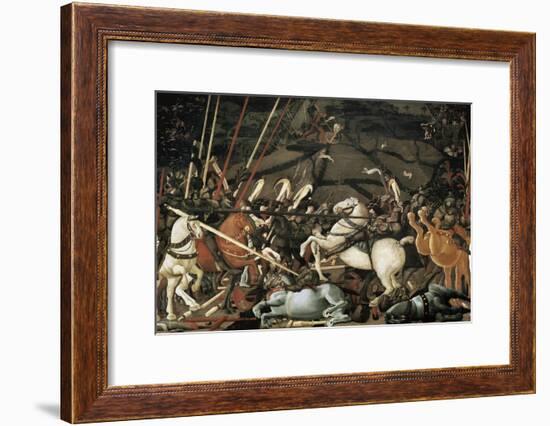 The Battle of San Romano in 1432-Paolo Uccello-Framed Art Print