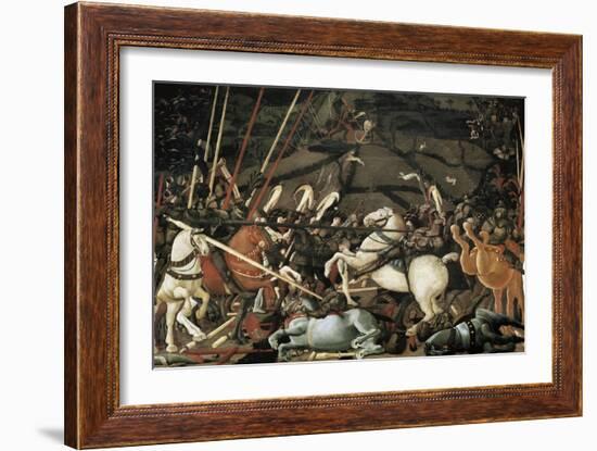 The Battle of San Romano in 1432-Paolo Uccello-Framed Art Print