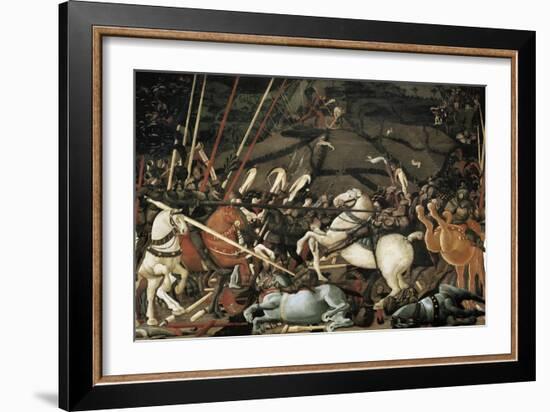 The Battle of San Romano in 1432-Paolo Uccello-Framed Art Print