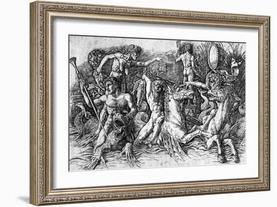 The Battle of Sea Gods-Andrea Mantegna-Framed Giclee Print