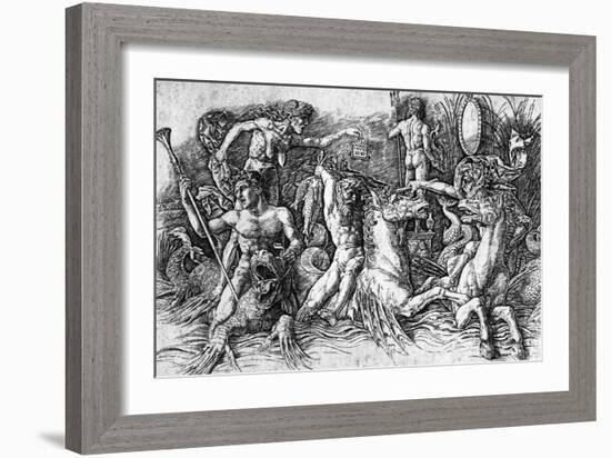 The Battle of Sea Gods-Andrea Mantegna-Framed Giclee Print