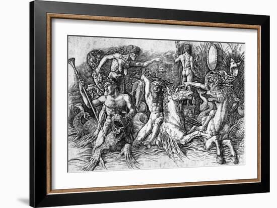 The Battle of Sea Gods-Andrea Mantegna-Framed Giclee Print