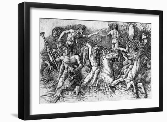 The Battle of Sea Gods-Andrea Mantegna-Framed Giclee Print