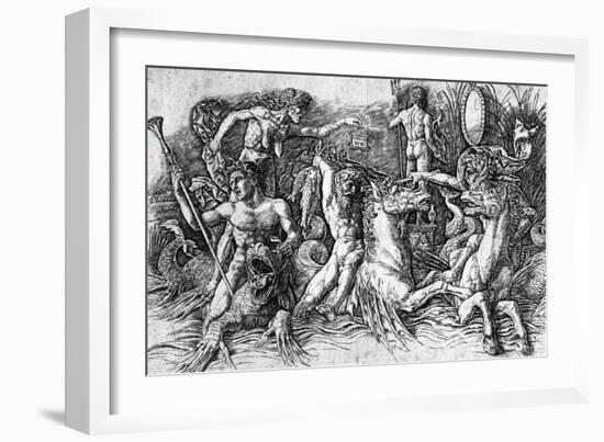 The Battle of Sea Gods-Andrea Mantegna-Framed Giclee Print