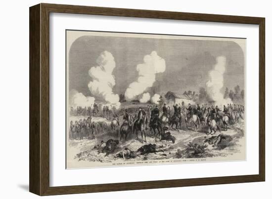 The Battle of Solferino, Generals Niel and Vinoy at the Farm of Quagliara-null-Framed Giclee Print