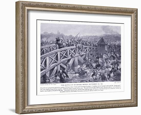 The Battle of Stamford Bridge Ad1066, 1920's-Alfred Pearse-Framed Giclee Print