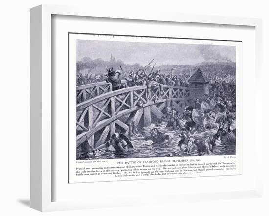 The Battle of Stamford Bridge Ad1066, 1920's-Alfred Pearse-Framed Giclee Print