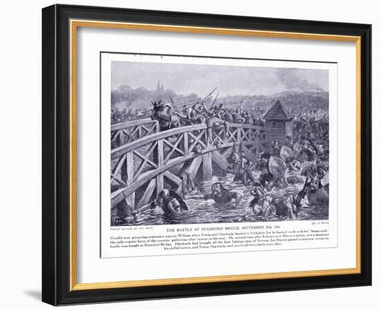 The Battle of Stamford Bridge Ad1066, 1920's-Alfred Pearse-Framed Giclee Print