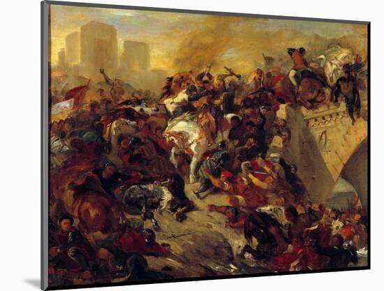 The Battle of Taillebourg Won by Saint Louis on 21 July 1242. Taillebourg, a Strategic Passage Betw-Ferdinand Victor Eugene Delacroix-Mounted Giclee Print