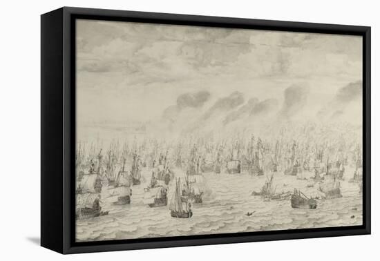 The Battle of Terheide, 1657-Willem Van De Velde the Elder-Framed Premier Image Canvas