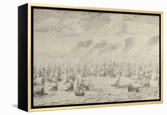 The Battle of Terheide, 1657-Willem Van De Velde the Elder-Framed Premier Image Canvas